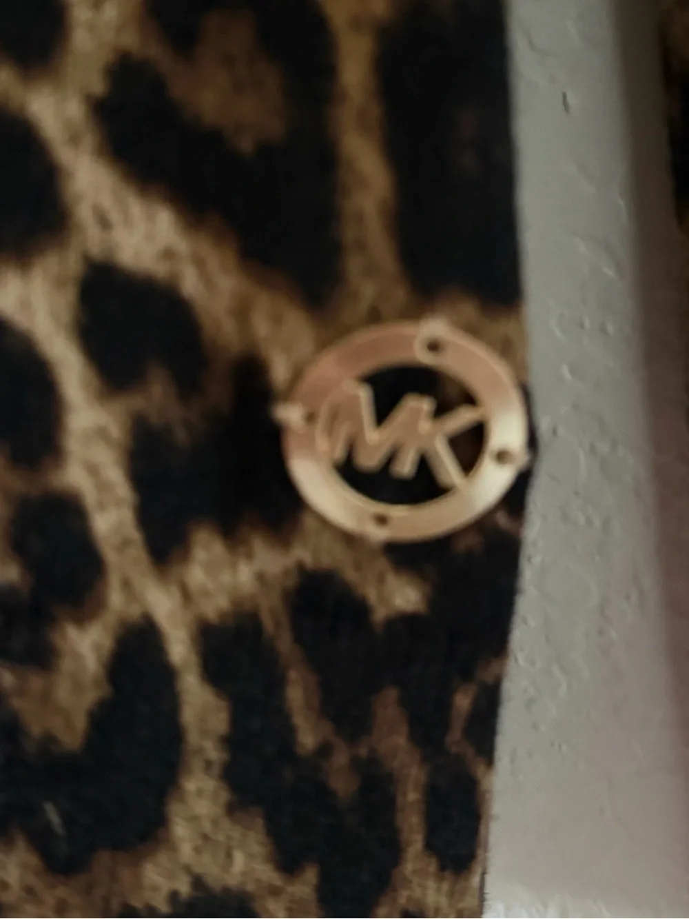 Michael Kors Leopard Print Long Sleeve Sweater - Brown/Black Size Large